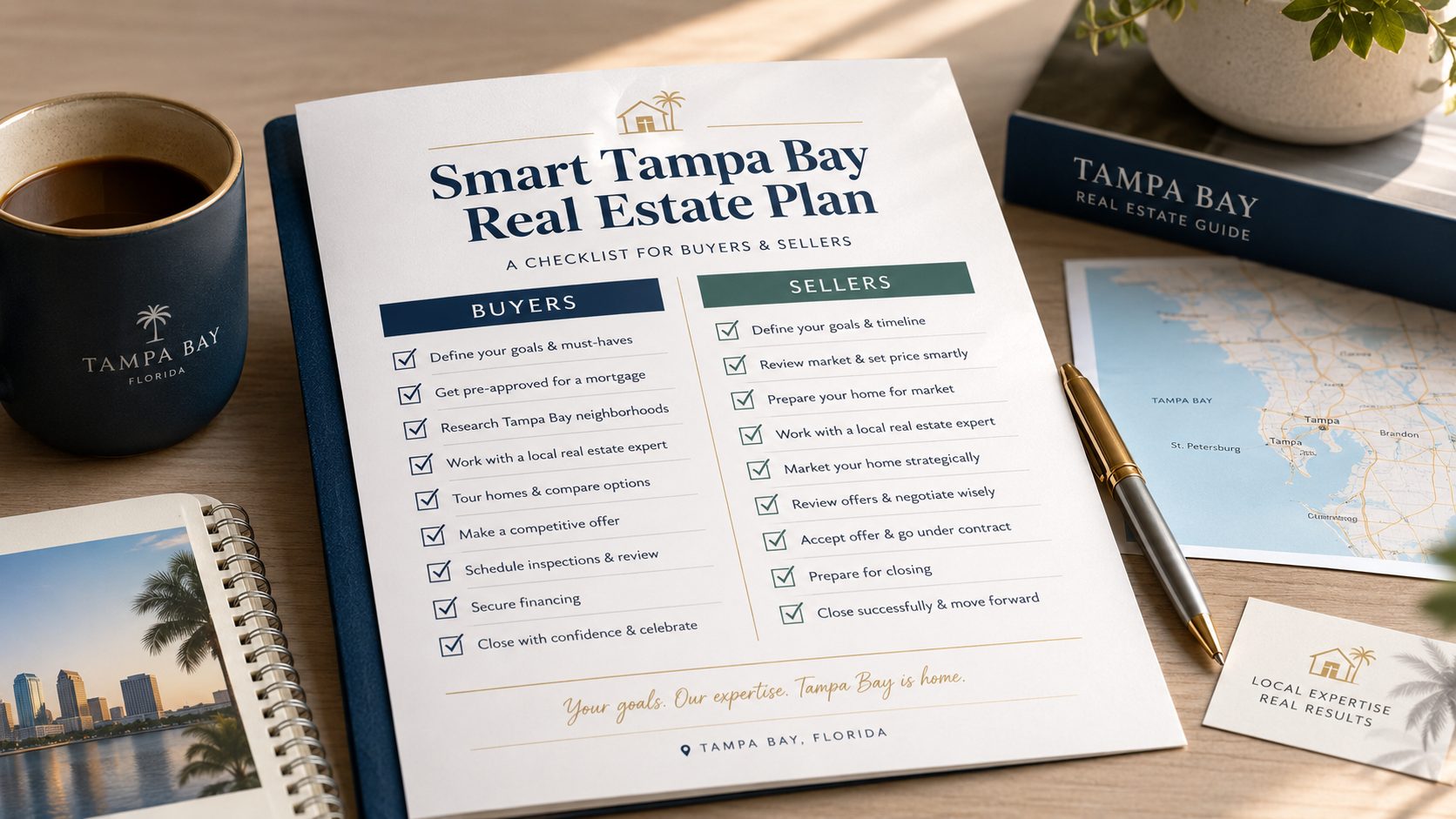 Cost-effective Tampa Bay real estate planning checklist for buyers and sellers.